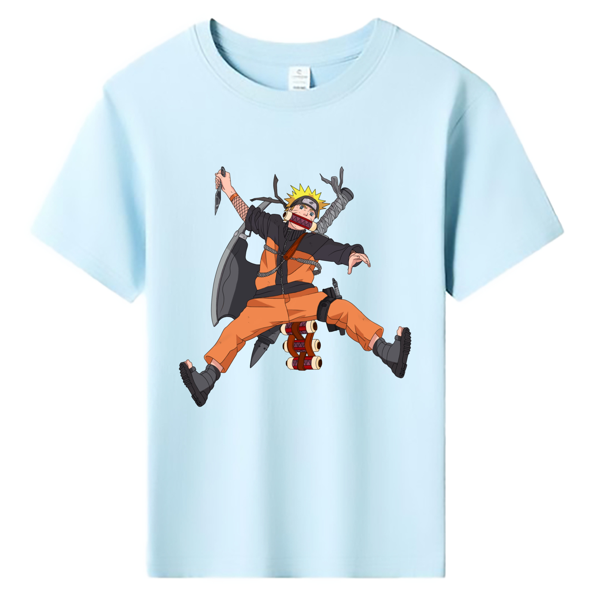 （画像用） NARUTO -ナルト- うずまき ナルト Uzumaki Naruto 綿100％キッズTシャツ（フロントプリント）